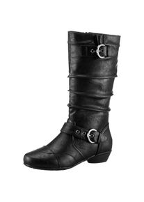 Aniston SHOES , Stiefel, mit gerafftem Schaft - NEUE KOLLEKTION , schwarz , Aus der neuen Schuhkollektion von ANISTON