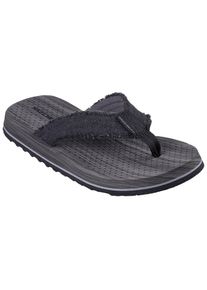 Skechers, Unisex, Zehentrenner &raquo;TANTRIC-FRITZ&laquo; , Sommerschuh, Schlappen, Poolslides, Badeschuh, mit weichem Zehensteg, schwarz, 47,5, L&auml;ssiger 