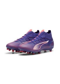 Puma, Herren, Puma Fussballschuh &raquo;ULTRA 5 MATCH+ FG/AG&laquo; f&uuml;r Rasenpl&auml;tze, lapis lazuli, Puma wei&szlig;, sunset glow, 46, Leichtes Mesh-Obermaterial