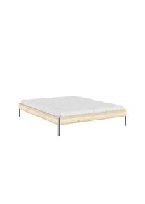 Karup Design, Bettgestell &raquo;CORE BED Bodenbett, Holzrahmen, Futonbett, Jugendbett, Holzbett&laquo; Massivholzbett mit Lattenrost, Kiefer massiv, Doppelbett 