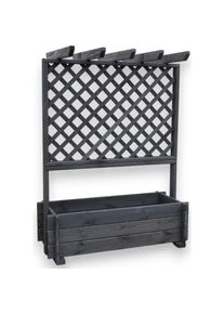 Spalier Pergola mit Pflanzkasten, BxTxH: 102x65x140 cm , grau , Promadino