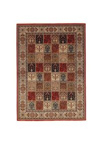 Läufer »Amravati« rechteckig 4 mm Höhe handgeknüpft, mit Fransen , rot , OCI DIE TEPPICHMARKE , Obermaterial: 97% Wolle, 3% Seide