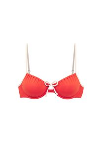 Copenhagen Studios , Damen , Bügel-Bikini-Top »Emma«, mit Kontrastdetails , orange , Bügel-Top mit Kontrastdetails