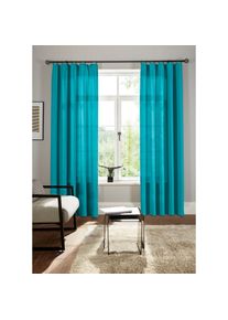 Vorhang »Lagan«, (2 St.), 2-er Set, gewebt, Microfaser, versch. Grössen, einfarbig, Bestseller , blau , Bruno Banani