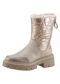 MARCO TOZZI by GMK , Winterboots »TORIA«, Blockabsatz, Plateau, Winterstiefelette mit TEX-Ausstattung , grau , Trendige Stiefelette mit...