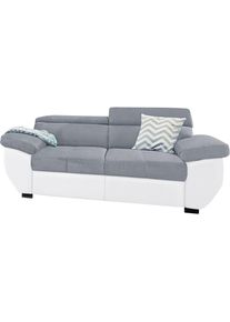 2-Sitzer »Speedway«, Big-Sofa mit Kopfteilverstellung , grau , COTTA