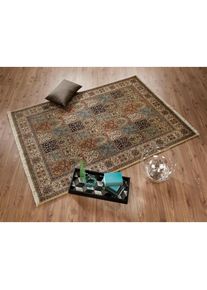 OCI Die Teppichmarke, OCI DIE TEPPICHMARKE Orientteppich &raquo;Amravati&laquo; rechteckig 4 mm H&ouml;he handgekn&uuml;pft, mit Fransen, Wohnzimmer, creme, Seide, Wolle, 4