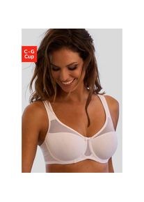 Nuance, Minimizer-BH mit B&uuml;gel und breiten Tr&auml;gern, aus festem Jacquardmaterial, wei&szlig;, 90, Cup C, Minimizer-BH