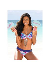 Venice Beach, Unisex, B&uuml;gel-Bikini-Top &raquo;Summer&laquo; mit Doppeltr&auml;gern, t&uuml;rkis, bedruckt, 40, Cup D, Verstellbare Doppeltr&auml;ger