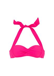 Lascana , Damen , B&uuml;gel-Bandeau-Bikini-Top &raquo;Lolo&laquo; in getwisteter Optik , pink , Getwistete Optik
