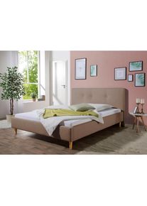Polsterbett »Lonepine«, Bettseiten zerlegt, ohne Bettkasten , braun , Maintal