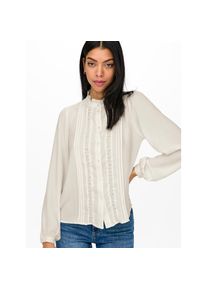 Jacqueline de Yong Jdy, Unisex, JDY R&uuml;schenbluse &raquo;JDYELLIS L/S LACE SHIRT WVN NOOS&laquo;, cloud dancer, 38, Bluse von JDY