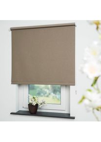 Seitenzugrollo »Uni« verdunkelnd energiesparend mit Bohren , braun , Liedeco , Obermaterial: 100% Polyester