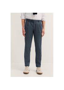 Bugatti, Herren, Bugatti Bundfaltenhose &raquo;Tapered Fit&laquo; mit Flexcity Jersey Stretch, 370, marine, 34, L&auml;nge 30, Tapered Fit: Bequem mit schmalem 