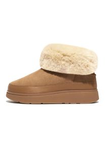 fitflop, Unisex, Winterboots &raquo;GEN-FF&laquo; Snowboots, Schlupfboots mit Plateau, hellbraun, 42, L&auml;ssige Stiefelette zum Schlupfen