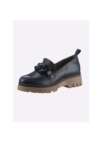 Heine , Slipper , blau , Made in Spain