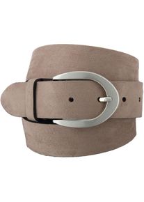 Bernd G&ouml;tz Bernd G&ouml;tz, Unisex, BERND G&Ouml;TZ Lederg&uuml;rtel mit silberfarbener Schliesse, schlamm, 110, Unisexlederg&uuml;rtel von Bernd G&ouml;tz