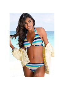 Venice Beach , Bügel-Bikini mit herausnehmbaren Softcups , bunt , In modernem Streifendesign