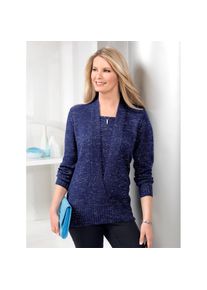 Classic Basics , 2-in-1-Pullover »Pullover« , blau , Pullover mit 2-in-1-Einsatz