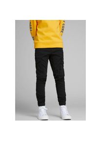 Jack & Jones Jack & Jones Junior, Herren, Cargohose &raquo;JPSTPAUL JJFLAKE AKM 542&laquo;, schwarz, 158, N-Gr, Praktische Cargohose von Jack & Jones Junior