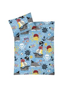 Kinderbettwäsche »Pirates« , blau , Adam