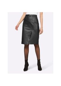 Heine , Lederrock , schwarz , 100% Lamm-Nappa