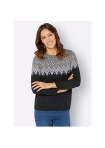 Classic Basics , Norwegerpullover »Langarm-Pullover« , schwarz , attraktives Norwegermuster