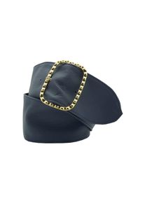 AnnaMatoni , Taillengürtel, Grosse goldfarbene Gürtelschliesse , blau