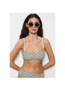 Marc O'Polo Marc O'Polo , Bandeau-Bikini-Top »Modern Monogram«, mit grafischem Logoschriftzug allover , grün , Damen-Bikinioberteil von Marc O'Polo