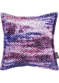 Dekokissen »Glam Colour« Reissverschluss, Ohne Füllung, meliert , lila , done. , Obermaterial: 100% Polyester