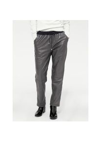 Heine , Lederhose , grau , Normale Leibhöhe