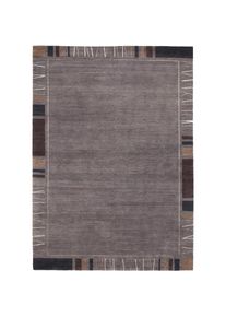 Orientteppich »Sensation Rekhi« rechteckig 6 mm Höhe handgeknüpft, Wohnzimmer , grau , OCI DIE TEPPICHMARKE , Obermaterial: 97% Wolle, 3% Seide