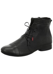 Think! , Schnürstiefelette »GUAD 2«, Komfortschuh, Freizeitschuh im zeitlosen Design , schwarz , Flache Stiefelette mit Innenreissverschluss