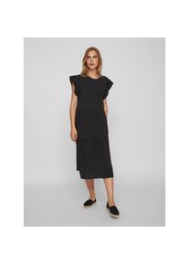 Vila , Sommerkleid »VISUMMER S/S MIDI DRESS - NOOS« , schwarz , Midikleid für jeden Tag von Vila