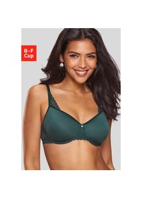Lascana, Lascana Minimizer-BH mit Spacer-Schalen und B&uuml;gel, Basic Dessous, tannengr&uuml;n, 70, Cup C, Minimizer-BH