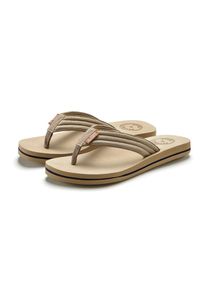 AUTHENTIC LE JOGGER , Zehentrenner Pantolette, Badeschuh, ultraleichtes Material Unisex VEGAN , beige , Bequemer Badeschuh mit wasserabweisender Sohle