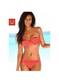 Lascana , Bügel-Bandeau-Bikini, mit verschiedenen Trägervarianten , rot , Vario-Kini mit 6 Tragevarianten