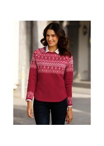 Inspirationen , Norwegerpullover »Pullover« , rot , mit 50% Baumwolle