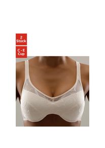 Petite Fleur , Minimizer-BH, mit Bügel und schöner Stickerei , rosa , BHs