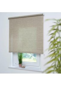 Seitenzugrollo »Dekor Struktur« Lichtschutz mit Bohren , beige , Liedeco , Obermaterial: 100% Polyester