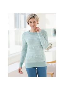 Casual Looks , Norwegerpullover »Langarm-Pullover« , grün , mit 70% Baumwolle