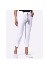 Classic Basics , 7/8-Hose , weiss , mit Fussschlitzen