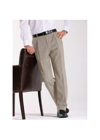 CLASSIC, Unisex, Relaxhose, beige, meliert, 31, Unterbauchgr&ouml;ssen, Bundfalten-Hose in schmutzabweisender und atmungsaktiver Qualit&auml;t