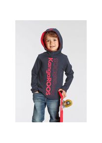 Kangaroos, Unisex, Kangaroos Kapuzenshirt &raquo;Kleine Unisex&laquo; Langarm, Basic-Passform, bedruckt, aus 100% Baumwolle, marine, 92/98, Langarm-Design f&uuml;r 