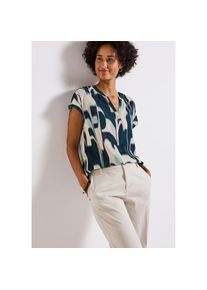 Street One , Blusentop, mit grafischem Muster , blau , Blusenshirt von Street One