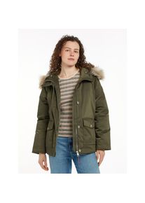 Tommy Hilfiger, Unisex, Parka mit Kapuze mit Logopatch, army gr&uuml;n, S (36), Jacke von Tommy Hilfiger Womanswear