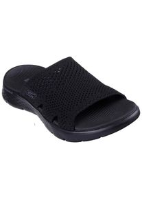 Skechers , Pantolette »GO WALK FLEX SANDAL-ELATION«, Keilabsatz, Sommerschuh, Schlappen mit Goga Mat Footbed , schwarz , Pantolette in der Maschine...