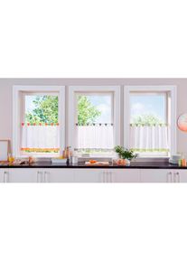 Scheibengardine »Bitola«, (1 St.), Fertiggardine, transparent , orange , my home