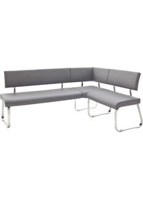 MCA furniture , Eckbank »Arco«, Eckbank frei im Raum stellbar, Breite 200 cm, belastbar bis 500 kg , grau , Moderne Eckbank mit Edlestahl Gestell