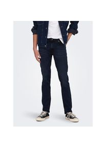 Only & Sons ONLY & SONS , Damen , Slim-fit-Jeans &raquo;OS ONSLOOM SLIM BLUE GREY 40&laquo; mit Destroyed Effekt , schwarz , Slim-fit-Jeans mit elastischem Material f&uuml;r...